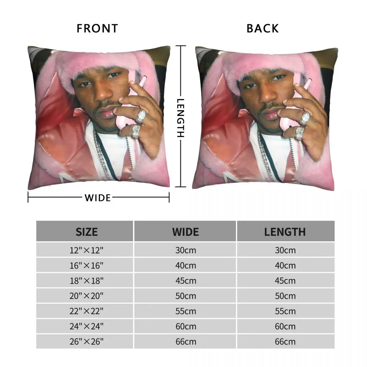 KILLA CAM Square Pillowcase Polyester Linen Velvet Pattern Zip Decor Room Cushion Cover