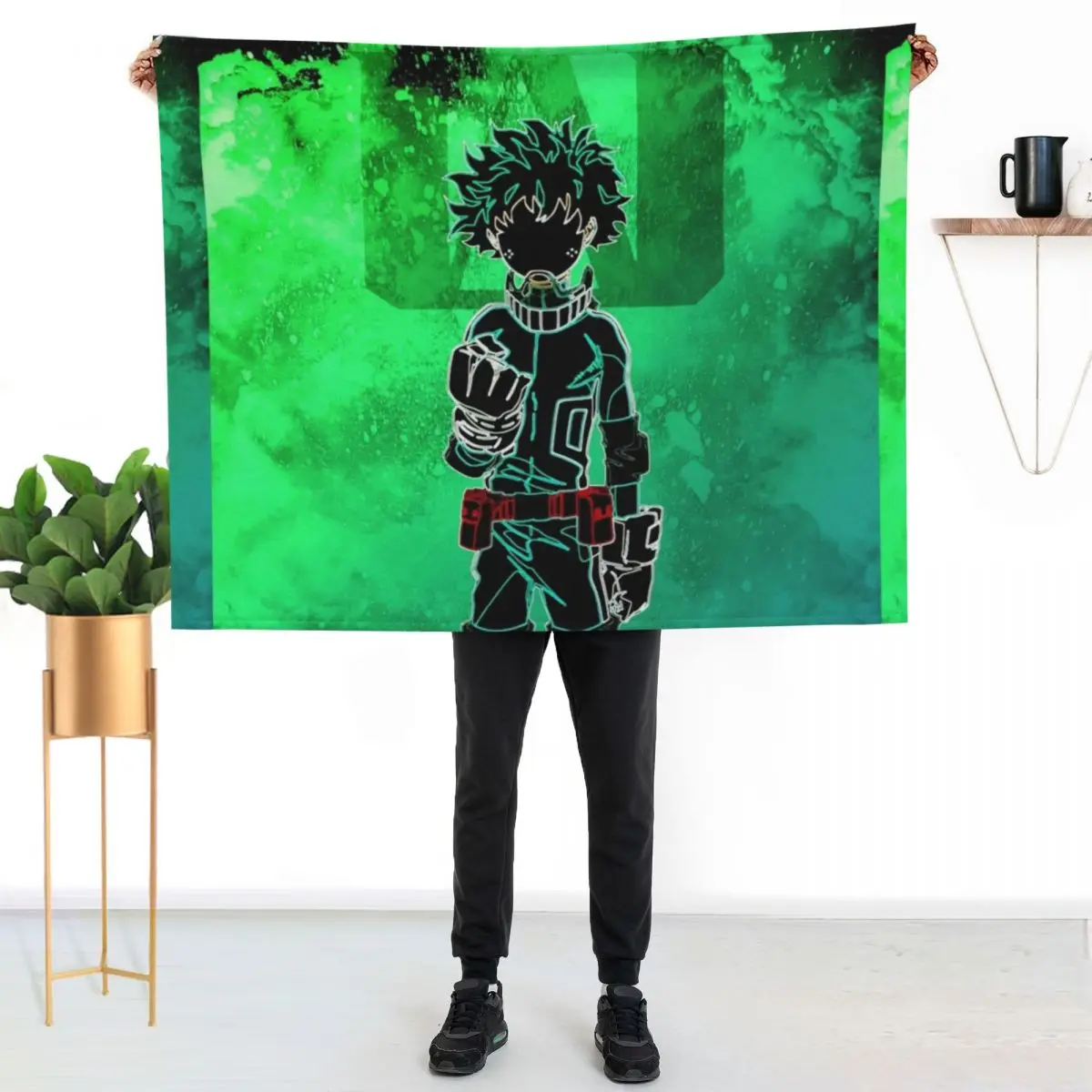 The Deku Midoriya Izuku Hero Academy #2 Throw Blanket Kid'S Sofa Quilt Hair Hairys Picnic Tourist Blankets