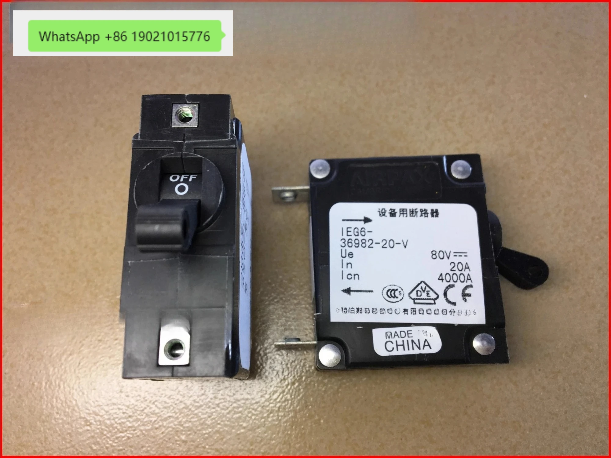 

3 шт. 20А 1P выключатель-разъединитель для зарядных устройств, воздушный выключатель питания