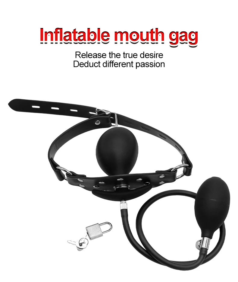 Mouth Gag Adjustable Ball Adult Games Flirting Fetish Roleplay BDSM Bondage Sex Toys For Women Couples No Vibrator For Women