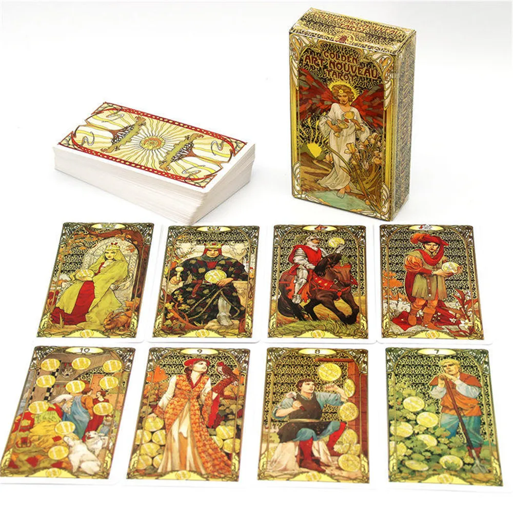 Golden Art Nouveau Tarot Deck  tarot cards  tarot deck  magic the gathering