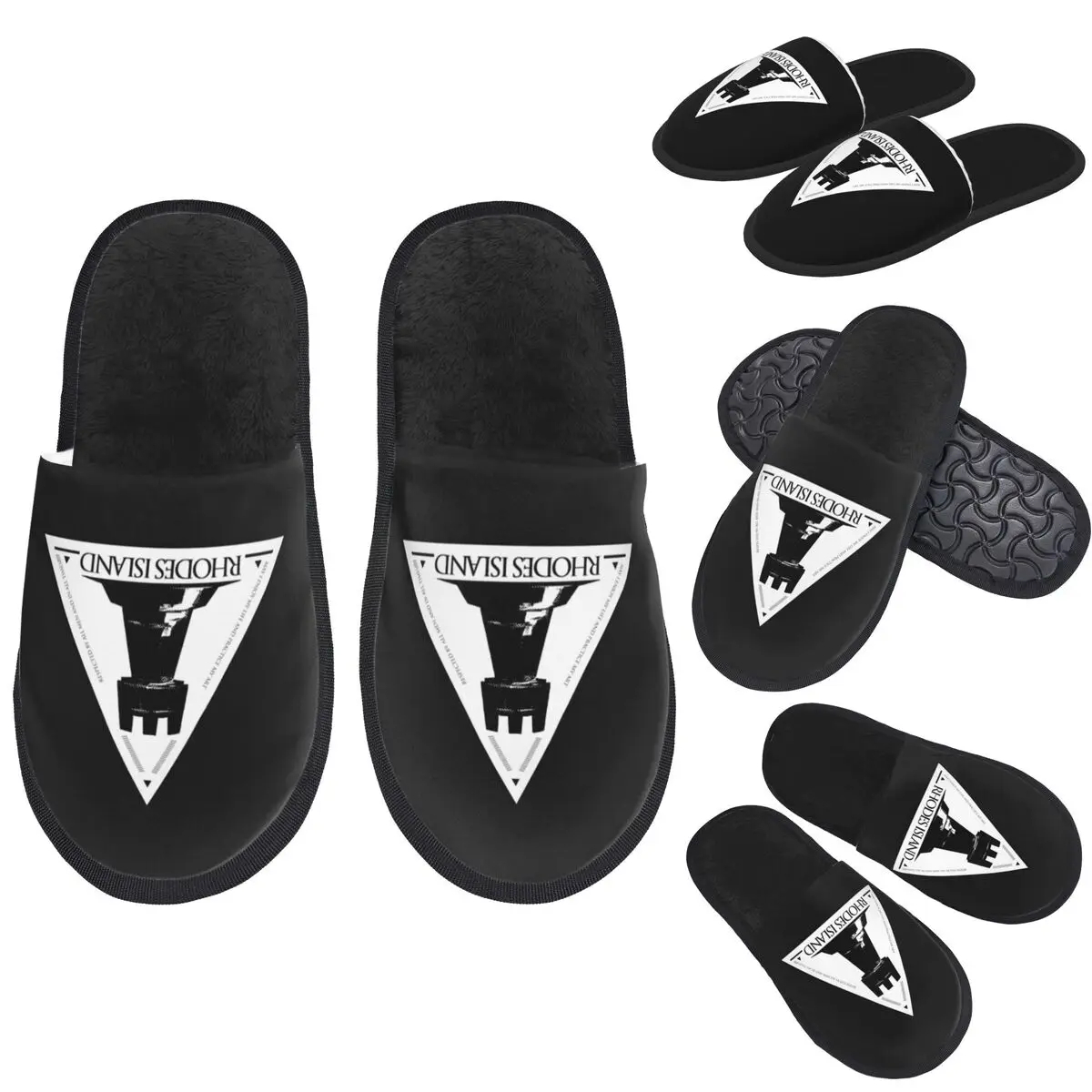 Custom Arknights Rhodes Island Emblem Slippers Memory Foam Warm Soft Women House Slipper Indoor Cozy Shoes