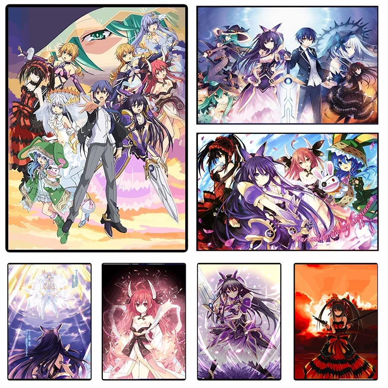 Classic Japanese Anime Date A Live Yatogami Tohka Posters and Prints Canvas Printing Wall Art Picture for Living Room Home Decor