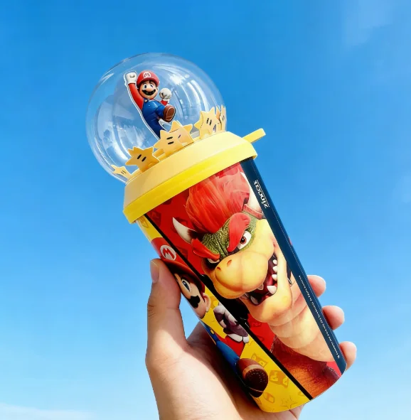 Hete Universele Super Mario Galaxy Film Yoshi Popcorn Emmer Ei Knuffel Collectible Snack Opberg Drinkbeker Voor Mario Fans