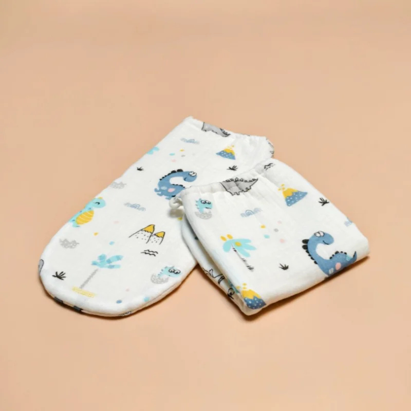Autumn Winter Thick Pure Cotton Gauze Quilted Sleeping Socks Couple Adjustable Cuff Foot Covers Cute Cartoon Home Warm Socks﻿