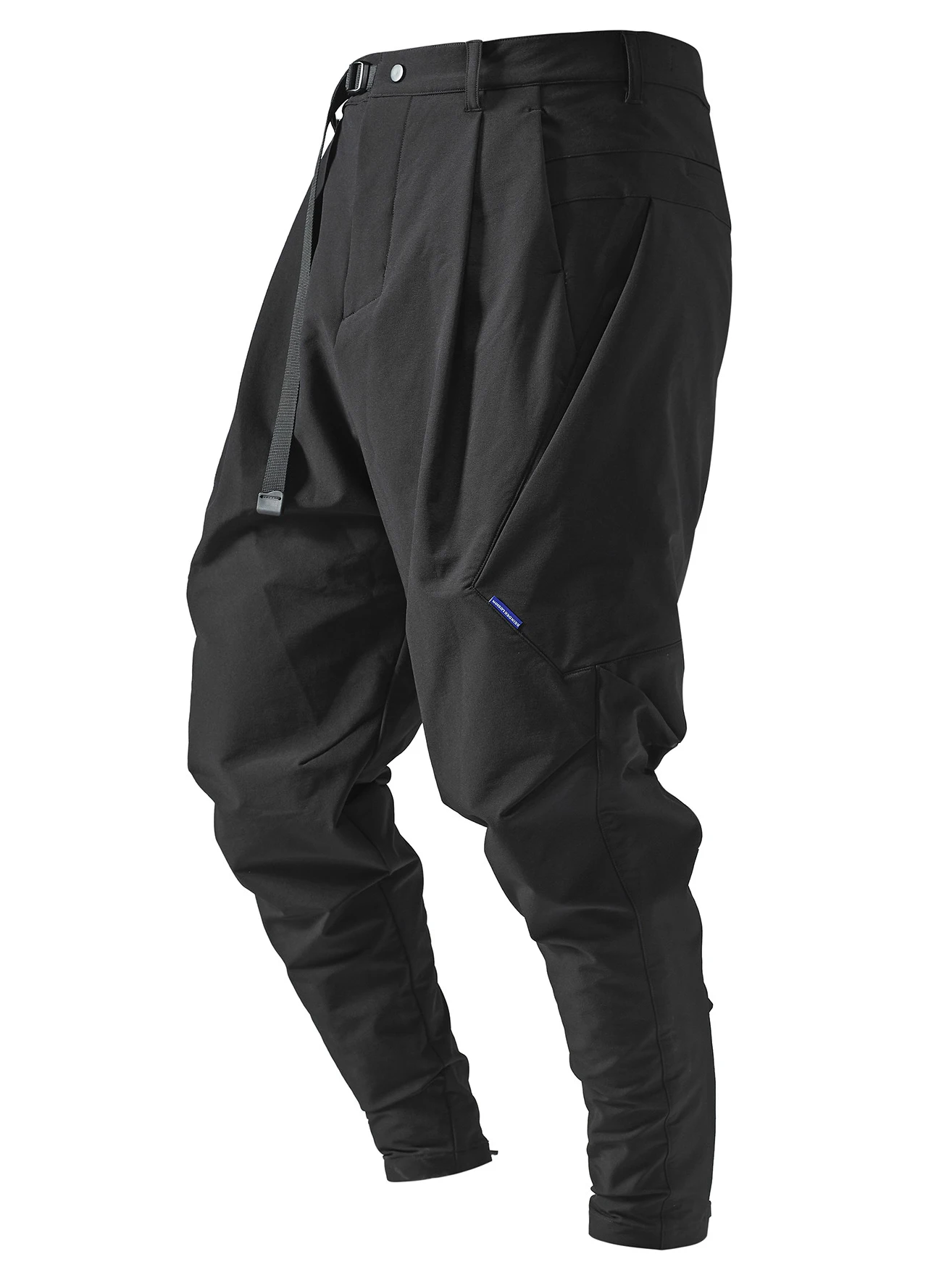 REINDEE LUSION 20AW TECHWEAR CYBERPUNK MULTI-PLEATED TAPERED PANTS FASHION TROUSER DARKWEAR Wasteland Punk black jogger