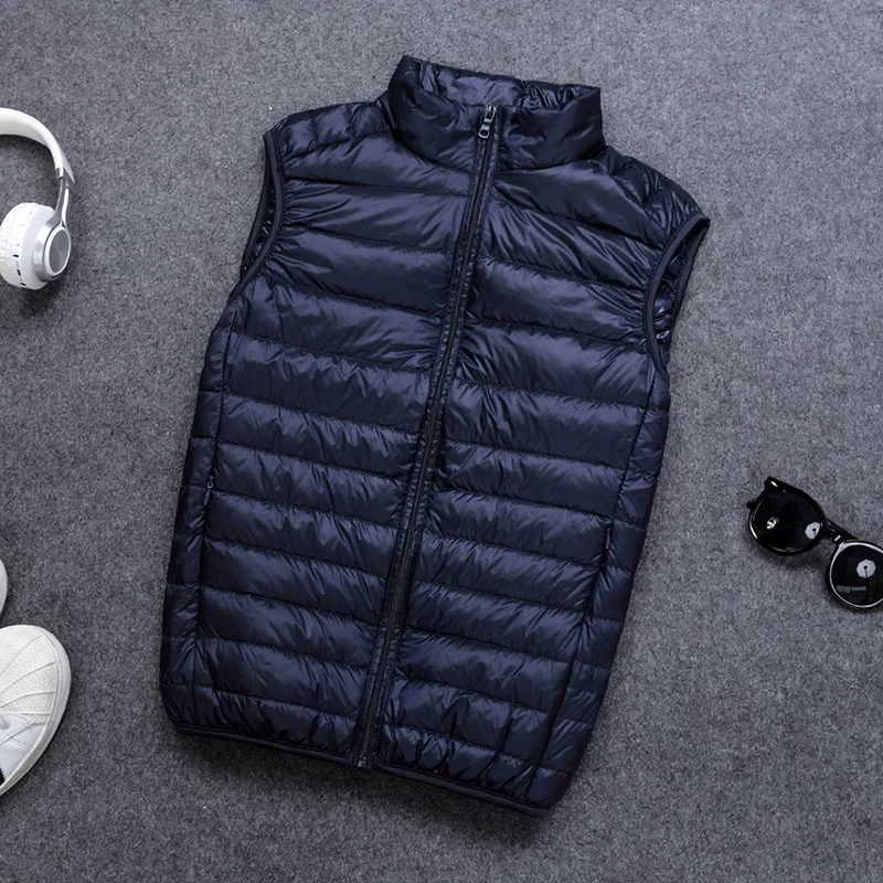 2026 New High-Quality Fashion Spring Autumn Light Down Jacket Male White Duck Down Men Vest Casual Waistcoat