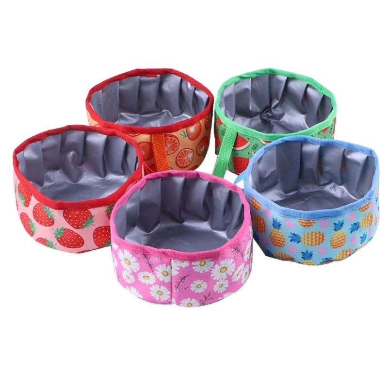 Pet Collapsible Oxford Bowl Convenient Feeding Bowl Dog Camping Feeder Bowl DropShipping