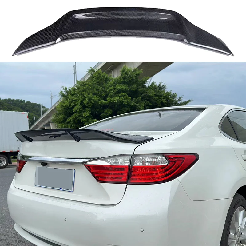 

FRP Carbon Fiber Rear Spoiler For Lexus ES 2014-2017 Trunk Wing Lip Non-destructive Installation
