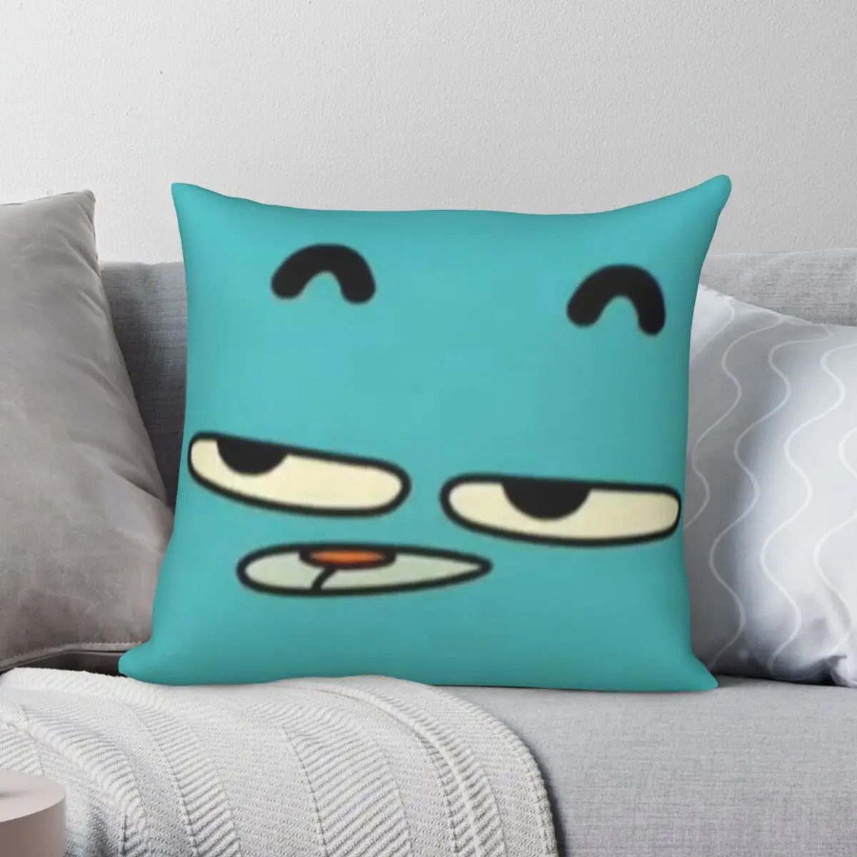 Amazing World Of Gumball Square Pillowcase Polyester Linen Velvet Printed Zip Decor Throw Pillow Case Bed Cushion Cover 18