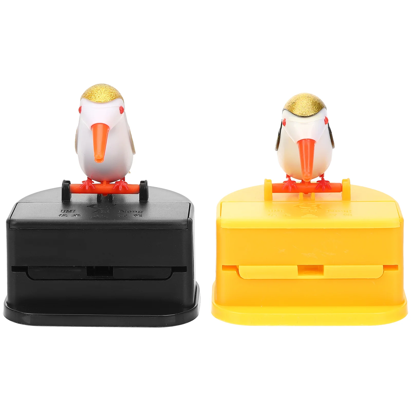 2 Pcs Bird Toothpick Box Flosser Dispenser Holder for Table Home Kitchen Household Container Decor