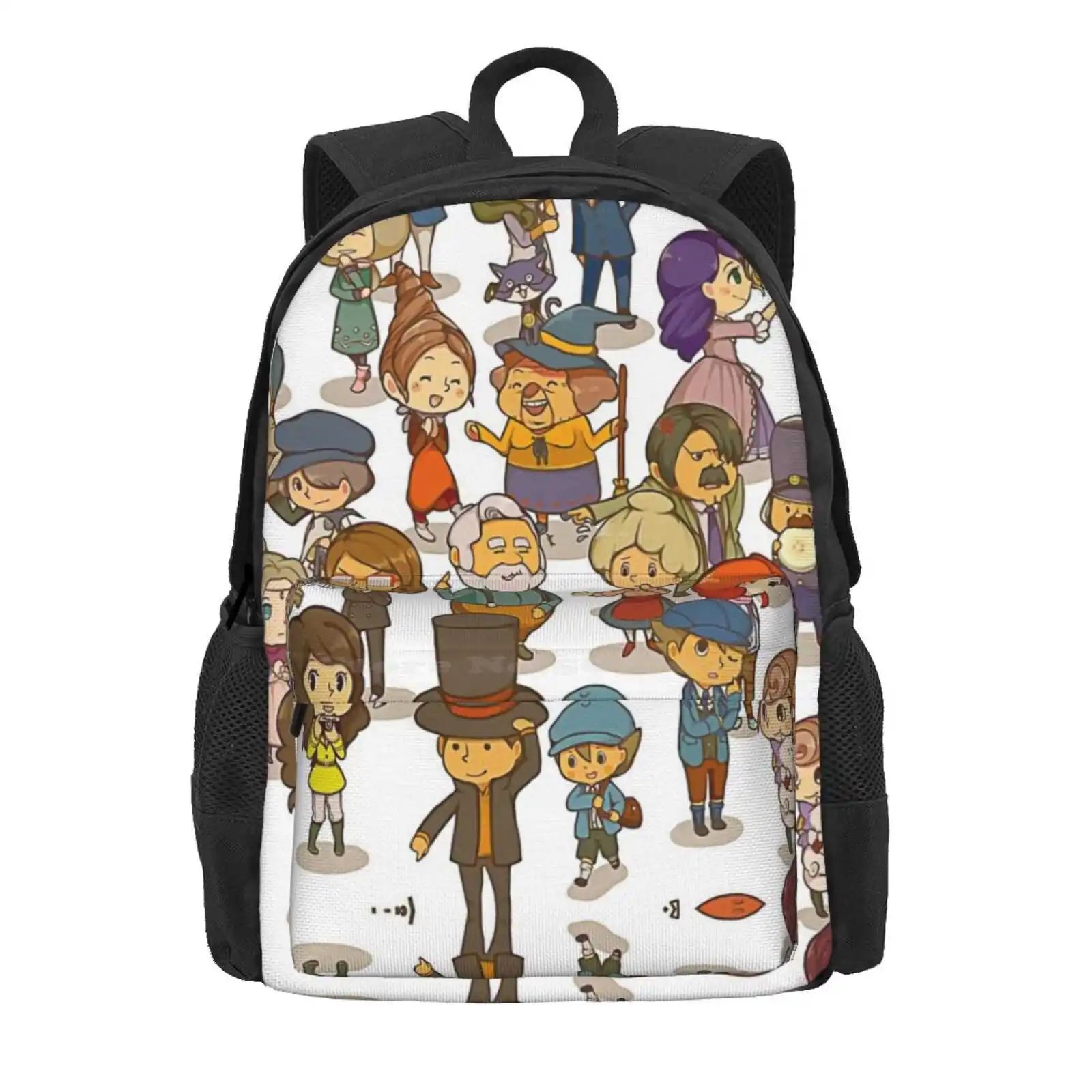 Professor Layton,Layton , Professor Layton And The New World Hot Sale Schoolbag Backpack Fashion Bags Professor Layton And The