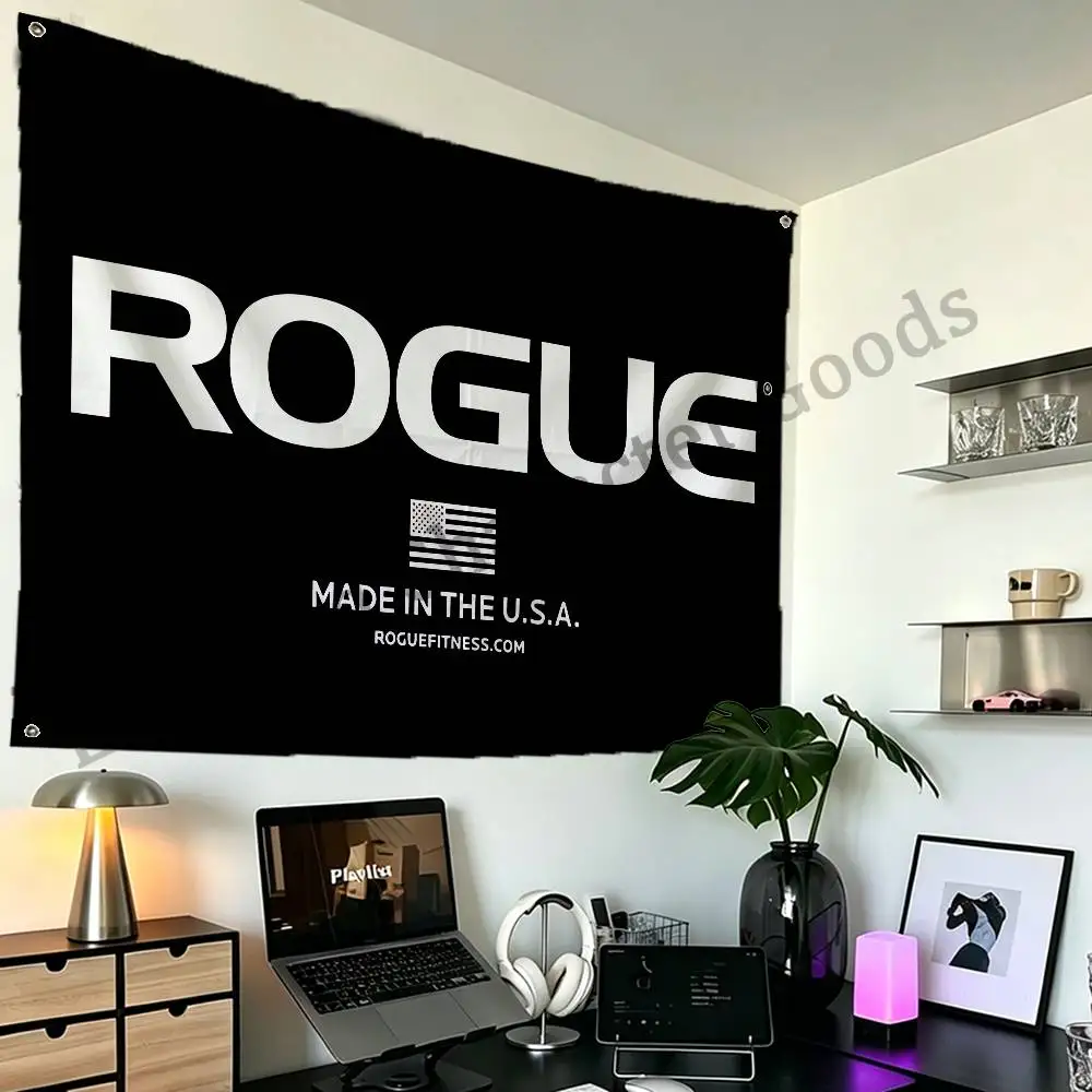 Rogue Barbell Club Flag Polyester Fabric Rustproof Grommets 50x70 60x90 70x115 100x150 150x200 cm Decor Banner