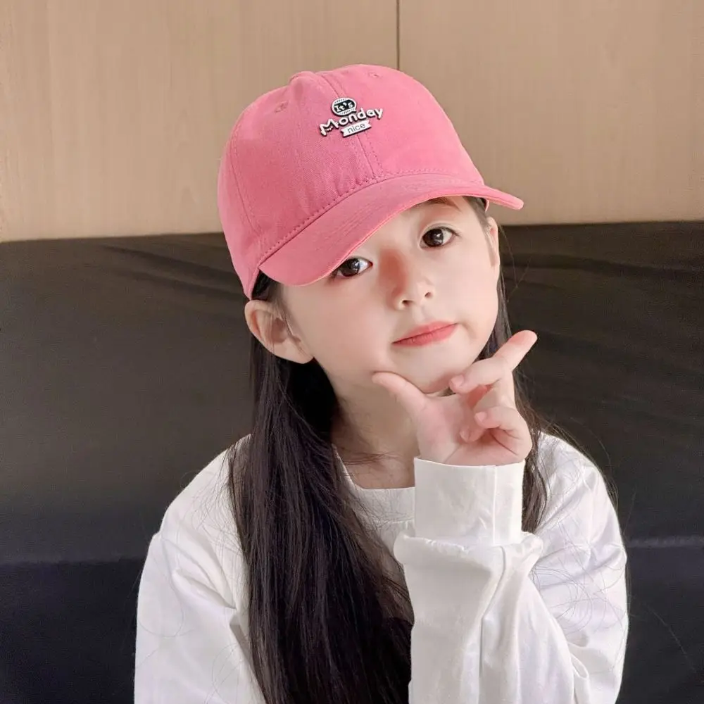 

Korean Style Children Candy Color Baseball Hat Quick-dry Letter Embroidery Kid Summer Sun Hat Anti-UV Cute Girls Peaked Cap
