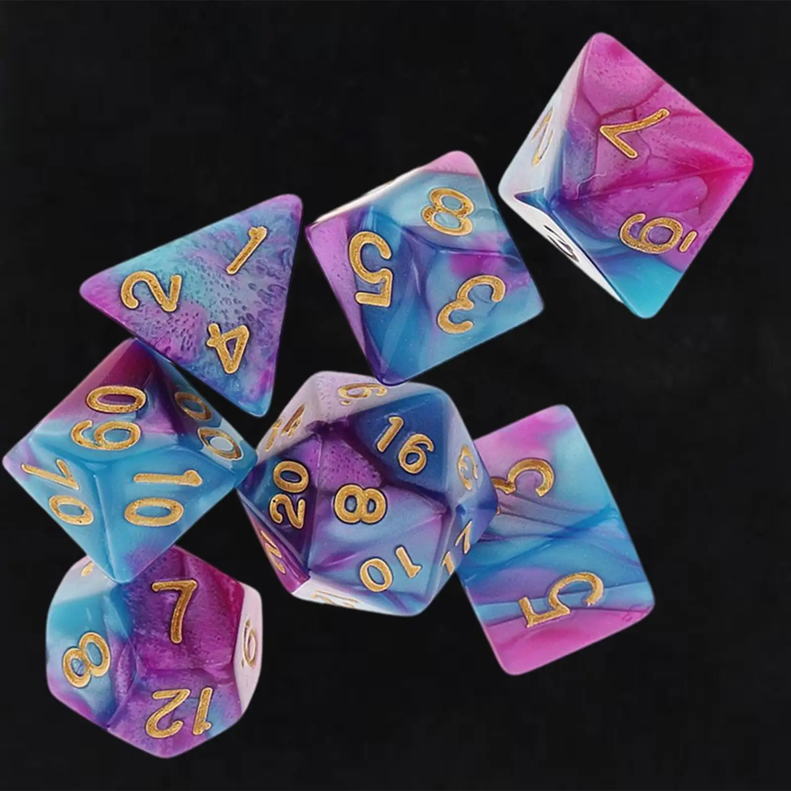 Jeu de dés à rouler, 7 pièces, pour fêtes, accessoires de jeu de société KTV, jeu à rouler