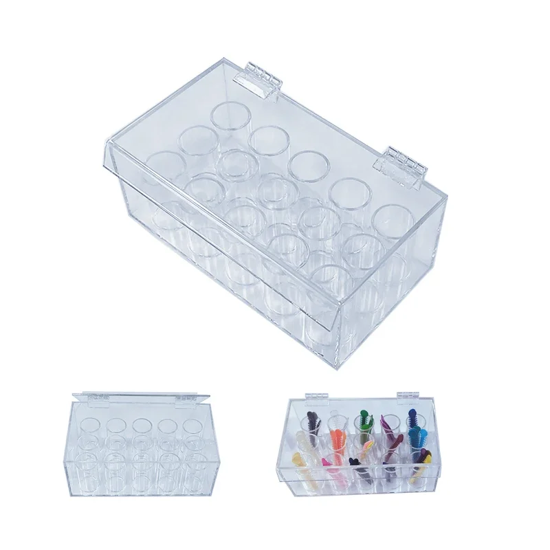 Dental Power Chain Box Clear Acrylic Dispenser Orthodontic Ligature Tie Organizer for Dentist Placer Holder