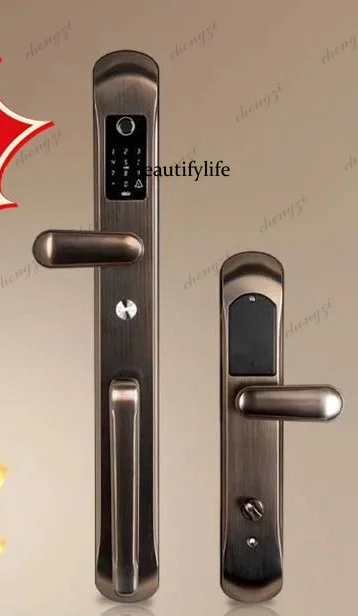 Villa double door fingerprint, smart lock home anti-theft, stainless steel combination lock