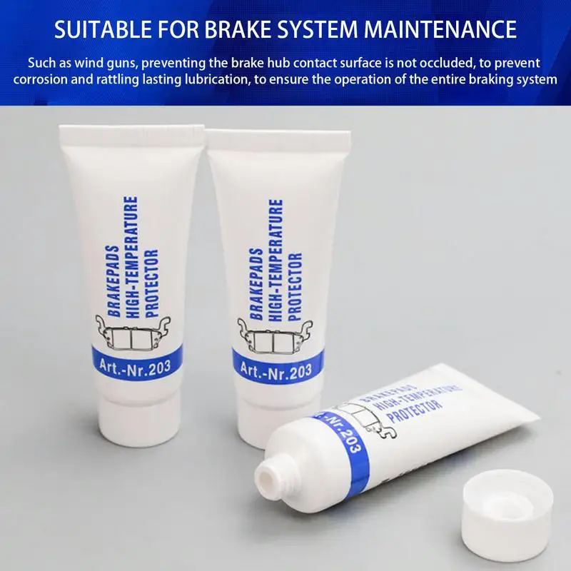 Grasa para frenos de coche, lubricante para piezas de frenos de 15g, fluidos para frenos, grasa para frenos estable, lubricantes para montaje automotriz
