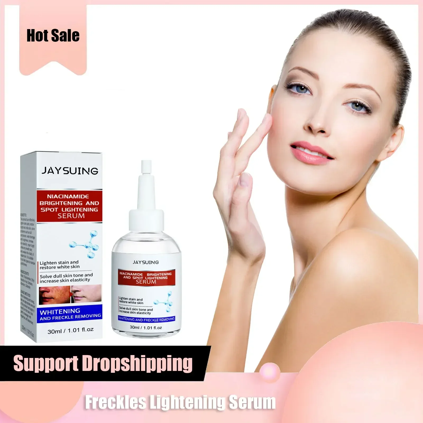 

Nicotinamide Fade Spot Serum Moisturizing Fade Melasma Freckles Stain Remover Lightening Blemish Whitening Melanin Spots Essence