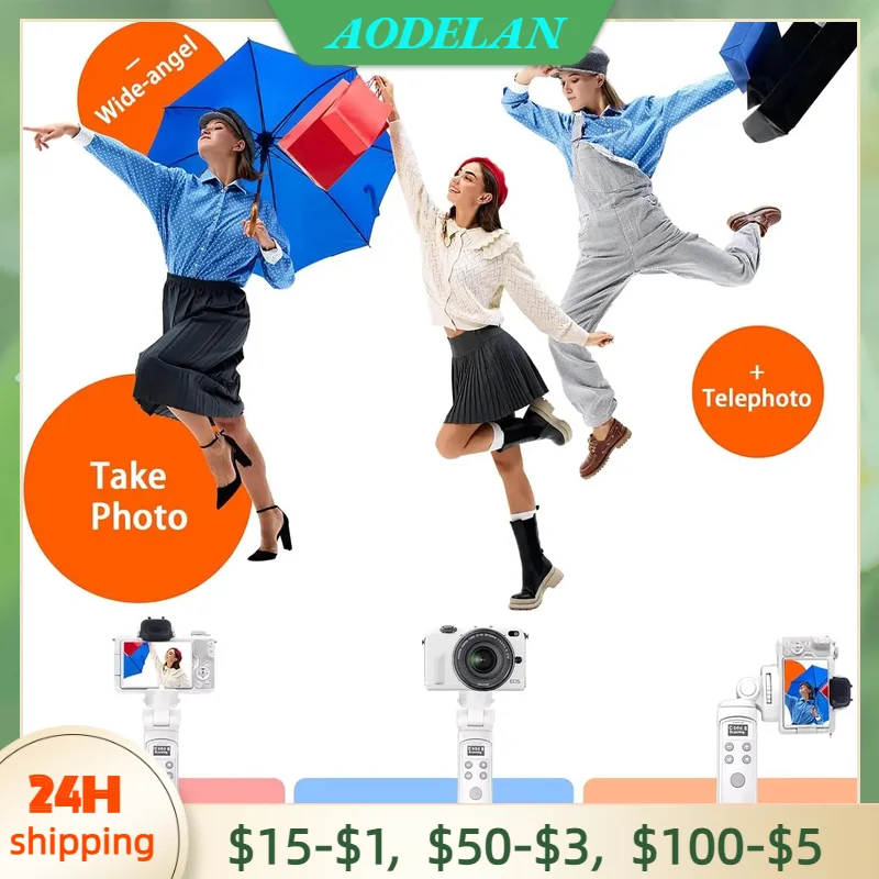 Weiß für Canon Vlog Shooting Grip Stativ mit OLED-Bildschirm und wiederaufladbarer kabelloser Kamera-Fernbedienung für Canon EOS R5 R6 T7i M50 RP