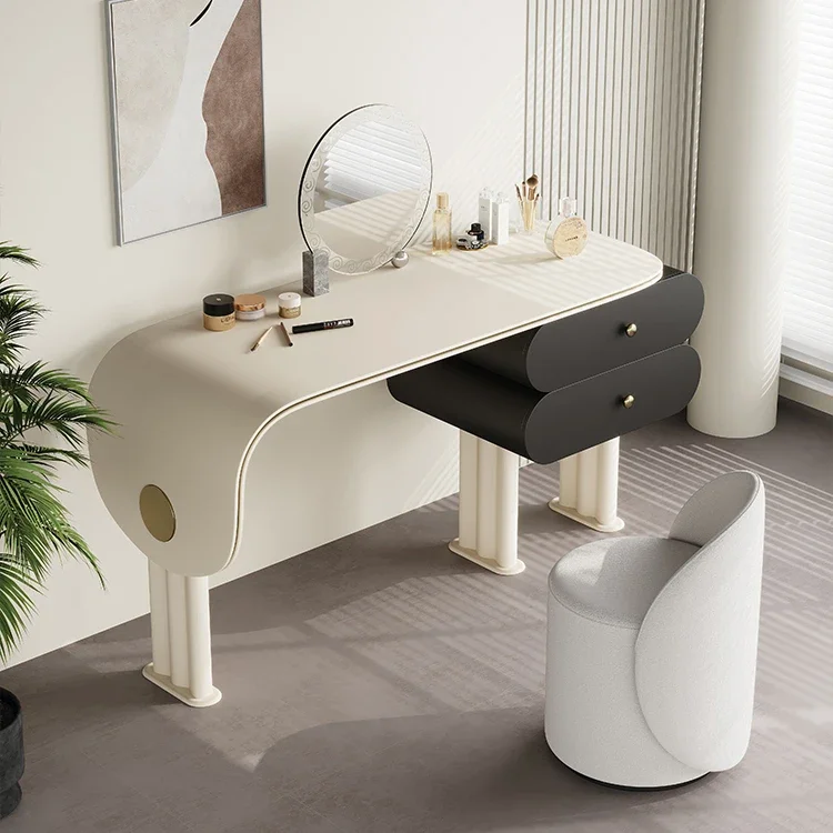 

Modern Light Luxury Vanity Table Women Desgin Service Drawers Storage Vanity Table Mirror System Organizer Vestidores Furniture