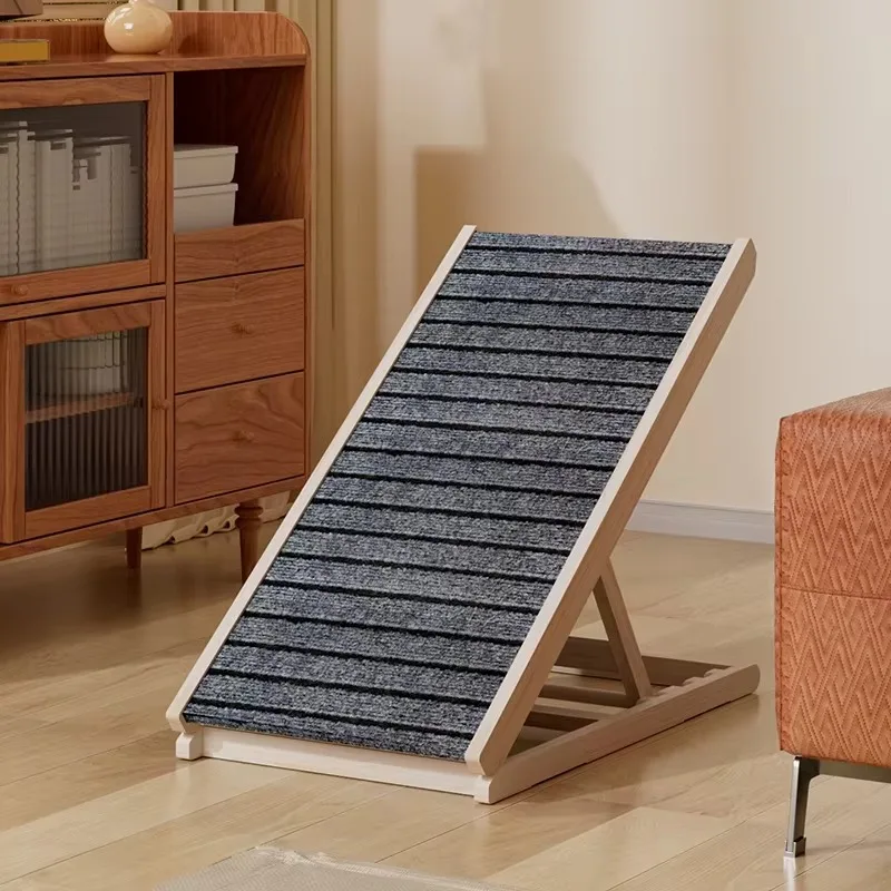 

Custom Dog Ladder Scratch Pad Nail Scratch Board Bamboo Dog Scratch Pad for Anti-Slip with Three Adjustable Angles