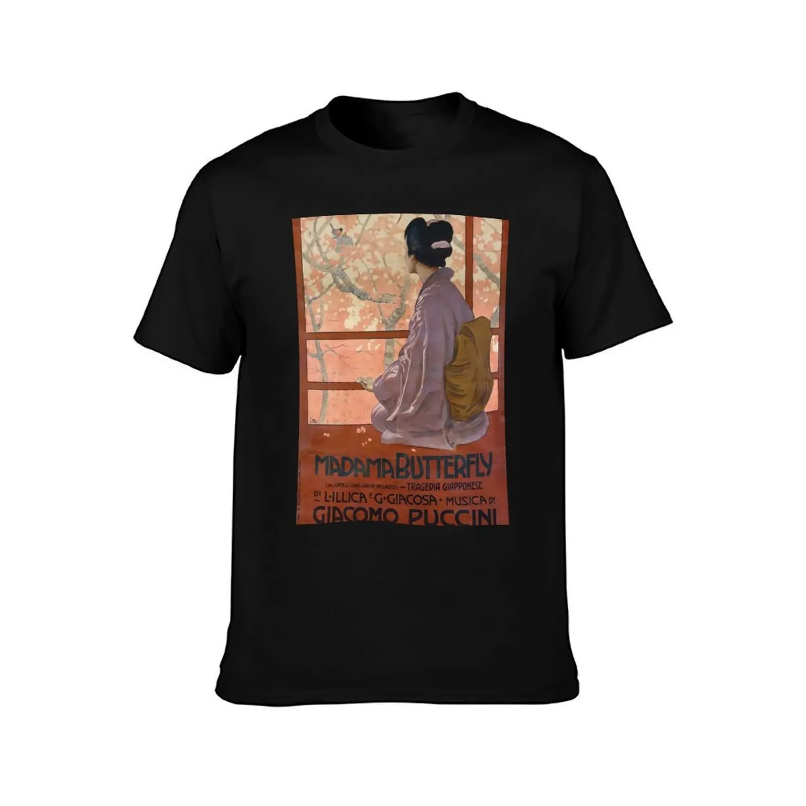 Madama Butterfly, opera poster T-Shirt Fitness Quick Dry Short Sleeve Top T-Shirt