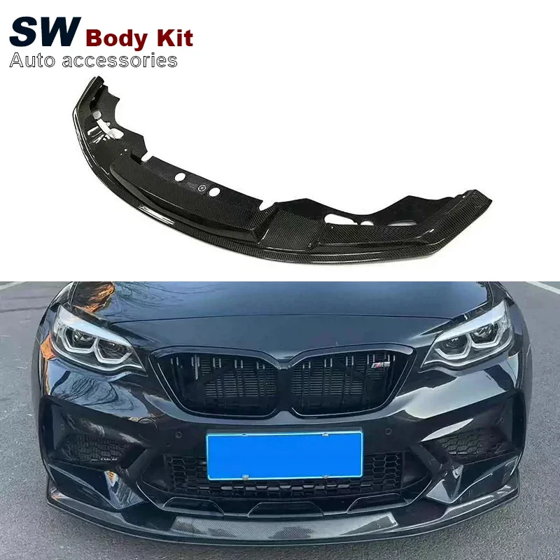 Carbon Fiber MTC Style Front Lower Lip For BMW F87 M2 M2C Coupe Front Bumper Splitter Lip Diffuser Cover Trim Body kit