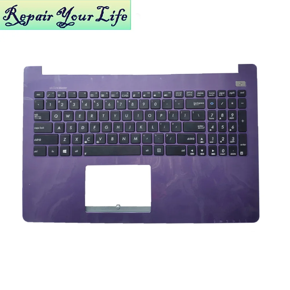 

US English Keyboard Palmrest for ASUS X502CA X502 X502C 13NB0014AP030 0KNB0-6106US00 13E737602082Q Black Purple Topcase