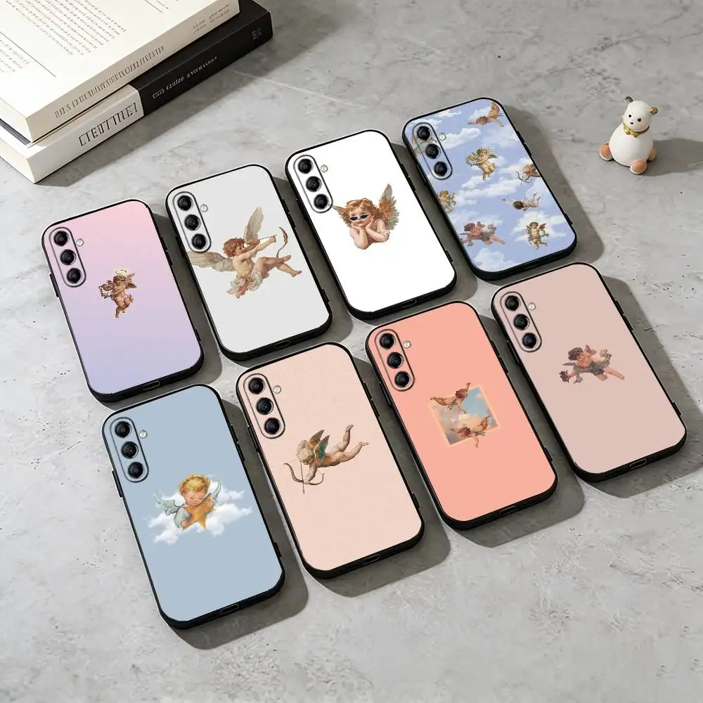 

A-Angel Wallpaper Phone Case For Samsung Galaxy A73,A72,A71,A70,A53,A52,A51,Soft Silicone Black Cover