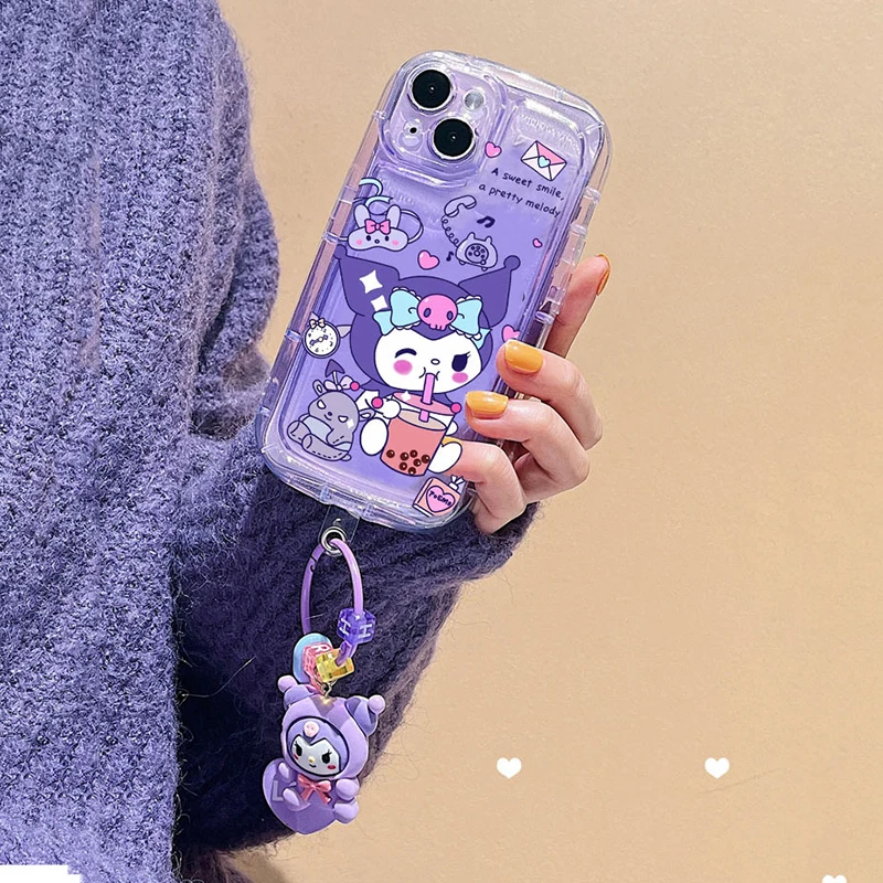 Cartoon 3D Hello Kitty Kuromi Dog Case For Samsung Galaxy A53 A05 A21S A04S A24 A10S A04E A71 A72 A33 A02 A03 A73 F13 A05S