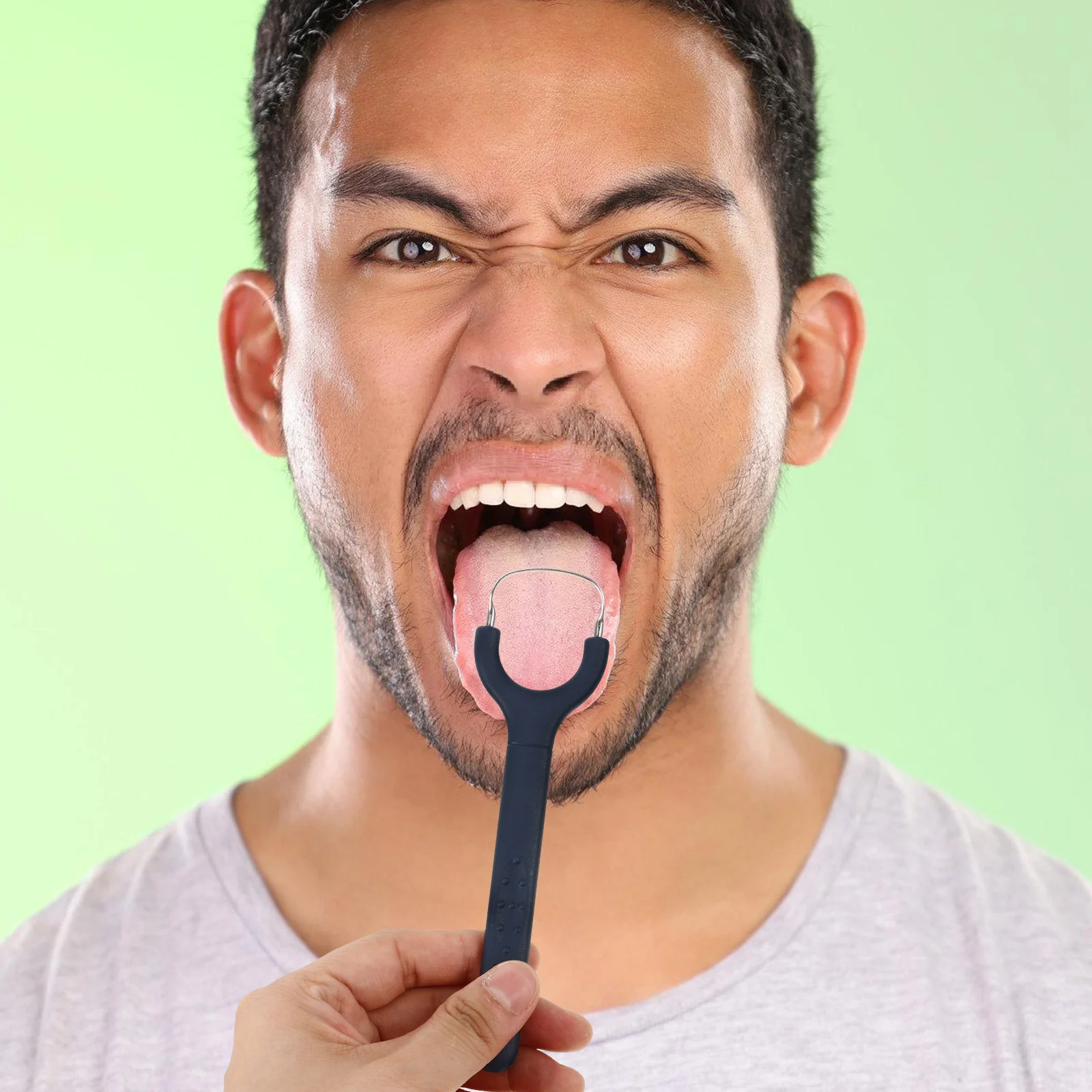 

2pcs Tongue Scraper Stainless Steel Y-Shaped Portable Tongue Cleaning Tool For Adults Kids Fresh Breath Bad Breath Removal