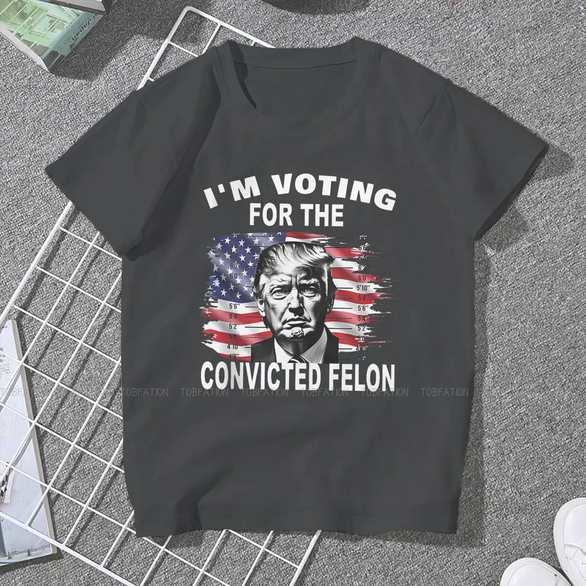 Trump USA TShirt for Woman Girl Voting For The Convicted Soft Summer T Shirt Novelty New Design Loose