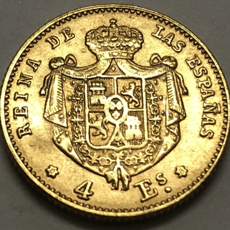 1868 Spain 4 Escudos-Isabel II Copy Coin