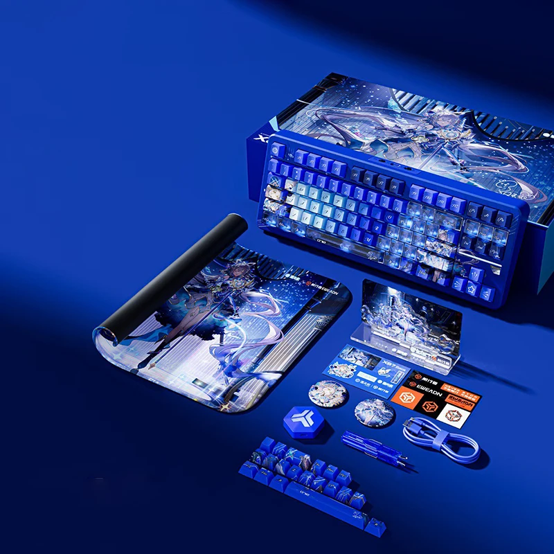 Eweadn X87 Collaboration With Luo Tianyi Wireless Mechanical Keyboard Customizable Tri-Mode Bluetooth Gaming Keyboard
