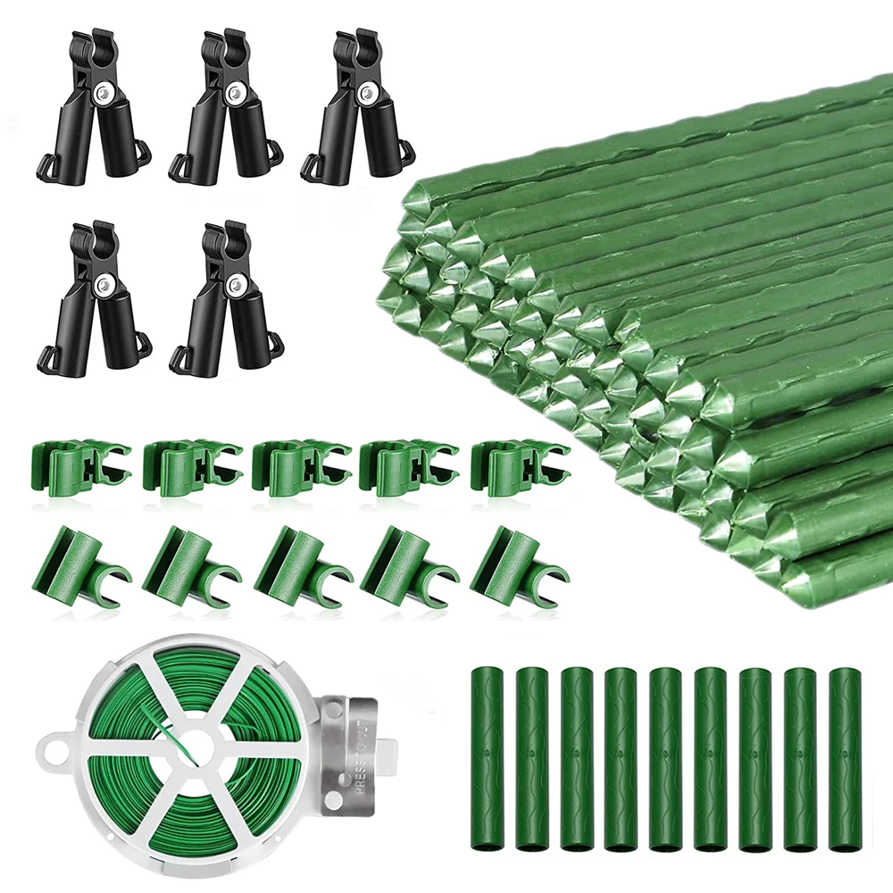 11mm Gardening Support kit Garden Stake Plant Trellis Connector Clip Plastic Plant Connector A-Type Connecting Joint Buckle Clip