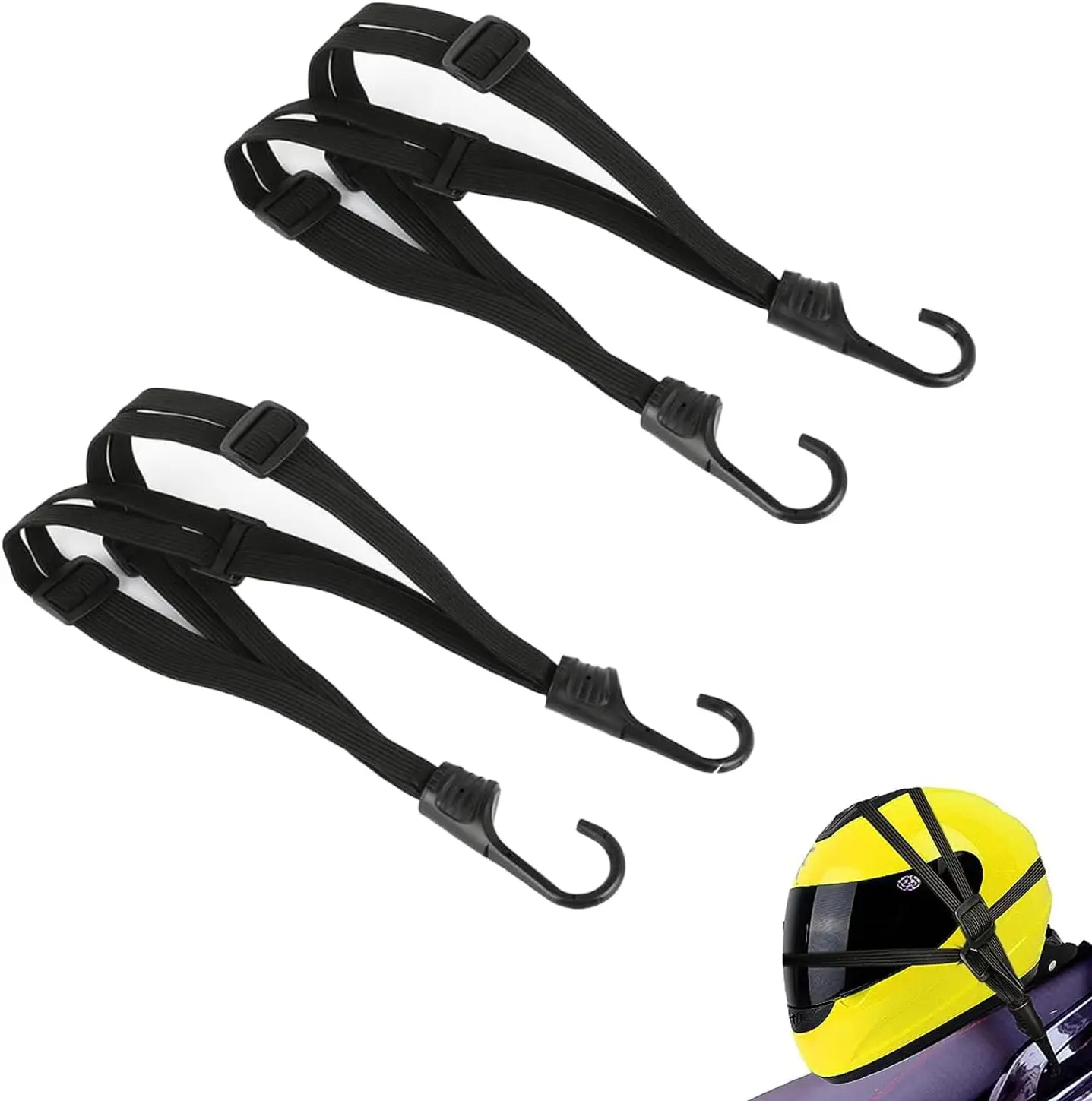 Motorcycle Back Seat Helmet Strips Elastic Rope Motorcycle Helmet Fixed Strap Adjustment Fix Rope Goods Strap 60cm/90cm