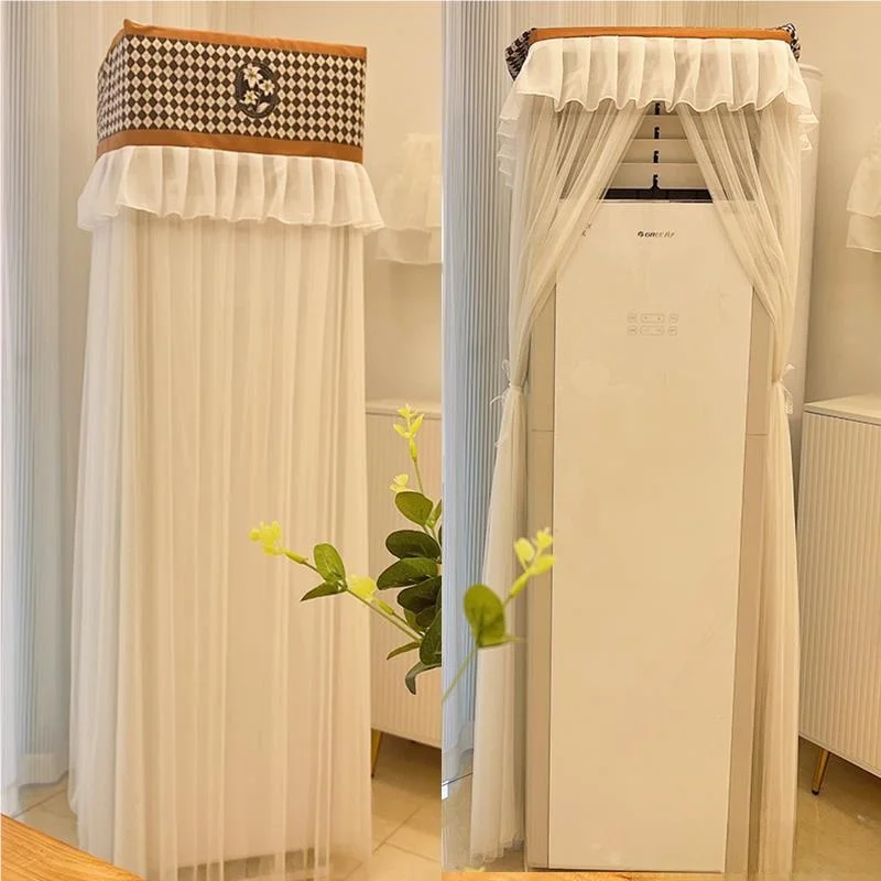 

Modern Simple Sle White Lace Air Conditioner Dust Cover 2-in- Cabinet pe Standing Living Room New Model Cover Case