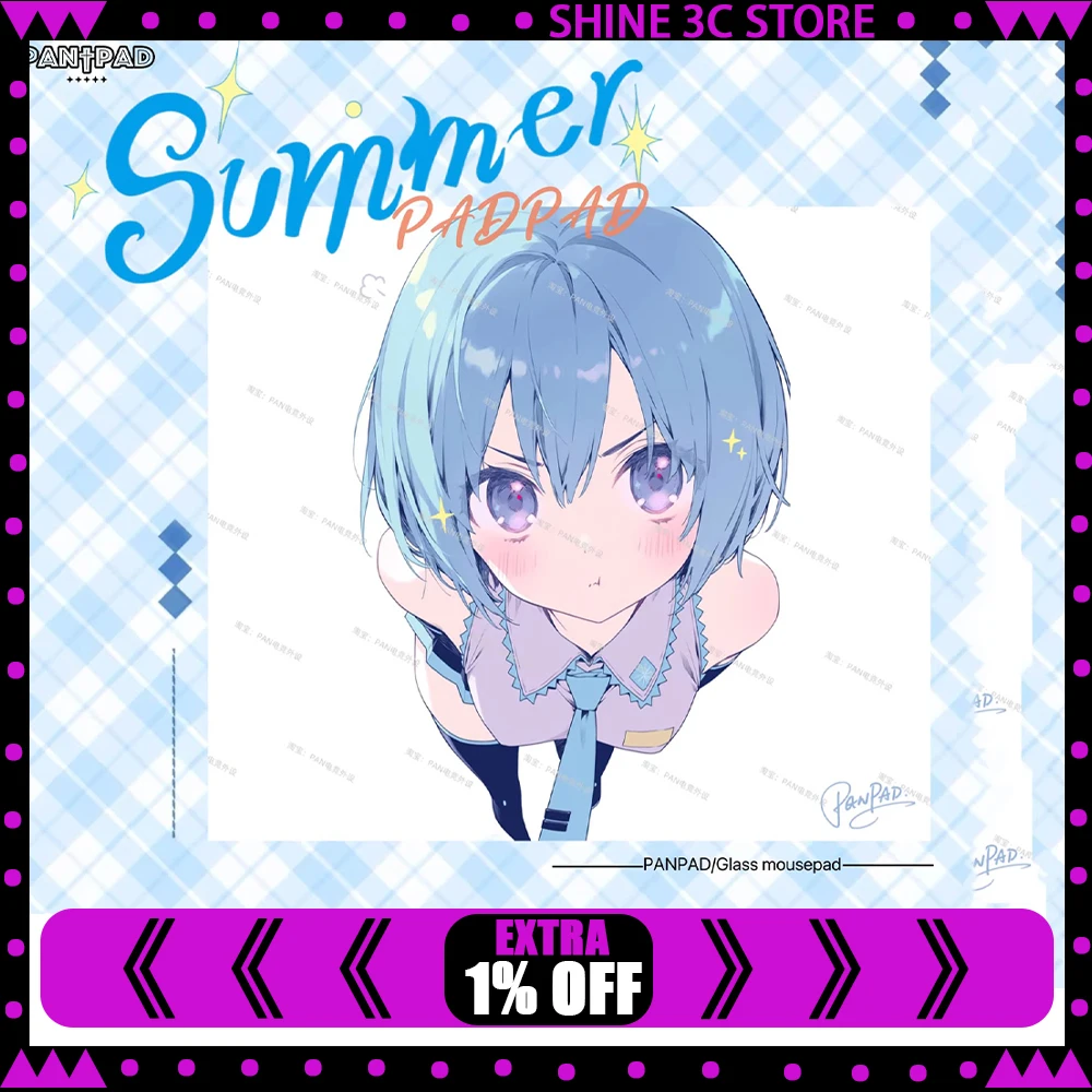 

PAN Esports Summer Glass Mousepad Smooth and Speed Mouse Pad Coating Full Coverage Primer For TTK APEX CSGO PC Accessories Gifts