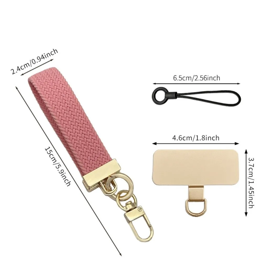 Pendentif de sangle de téléphone portable avec carte en métal, chaîne de téléphone portable haut de gamme, lanière courte pour téléphone portable pour femmes/dames/filles