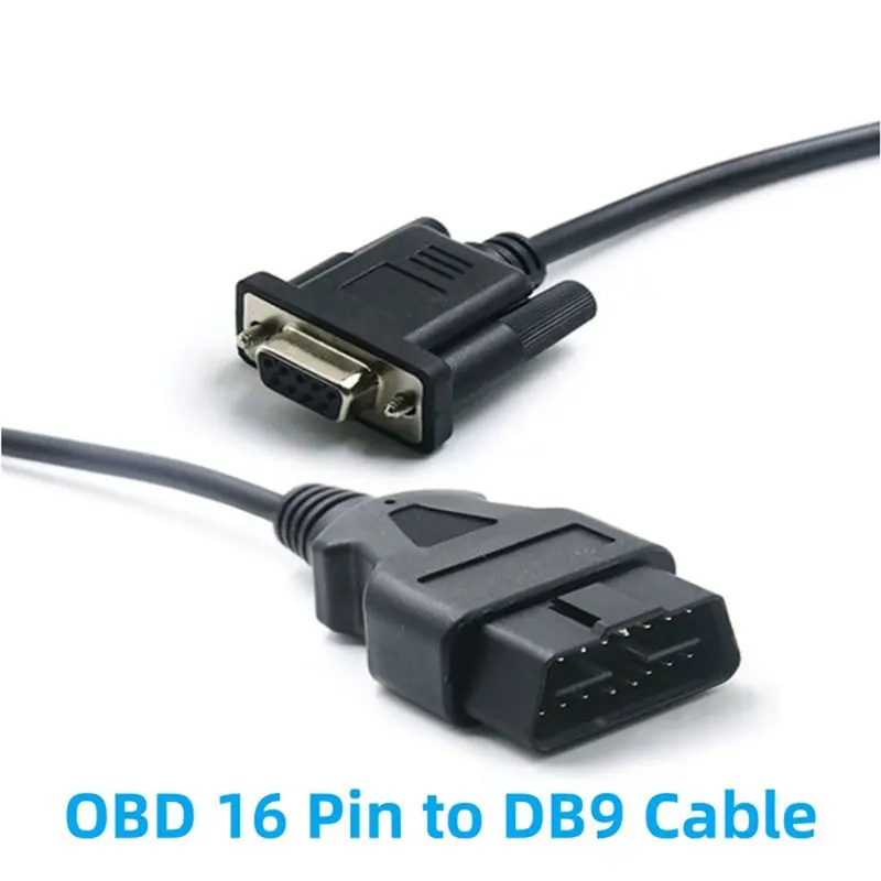 AB34-OBD2 التشخيص تمديد كابل 16 دبوس ذكر إلى DB9 أنثى VGA D-Sub 9 دبوس obdii محول RS232 المنفذ التسلسلي خط obd2 كابل #5