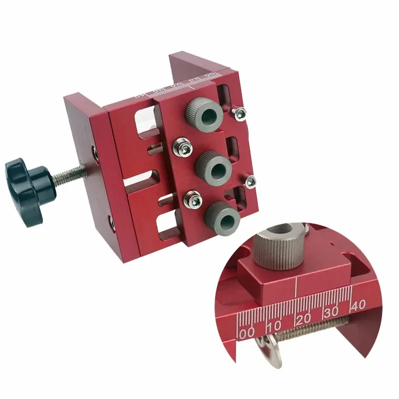 Dowelling Jig Kit 3 in 1 Woodworking Hole Puncher Locator Tools Set Drill Guide Clamp Aluminum alloy DIY Carpentry Woodworking