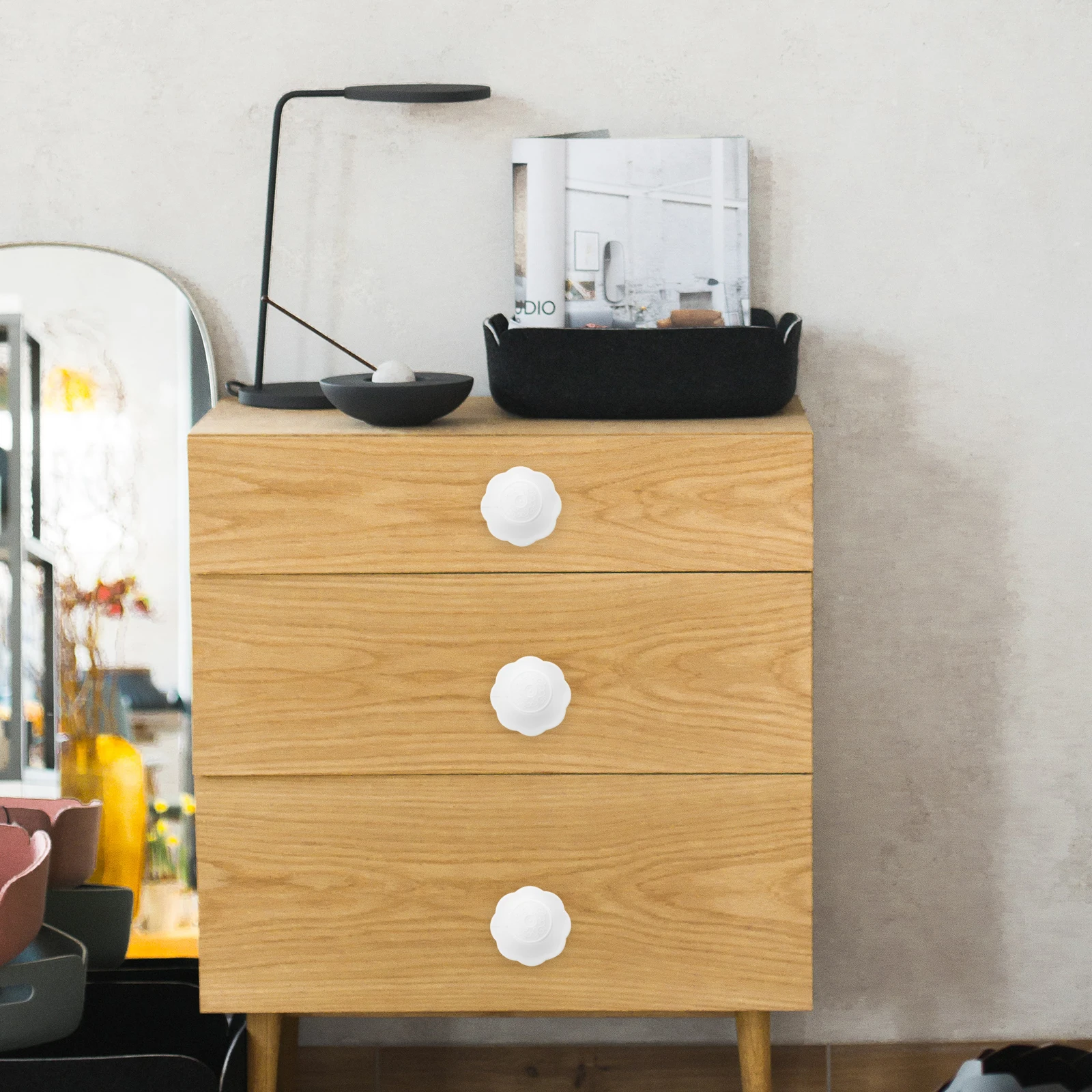 10pcs Adhesive Cabinet Door Handles Self-Stick Wardrobe Pulls Drawer Knobs Wear-Resistant Stick-On Handles For Kitchen Furniture