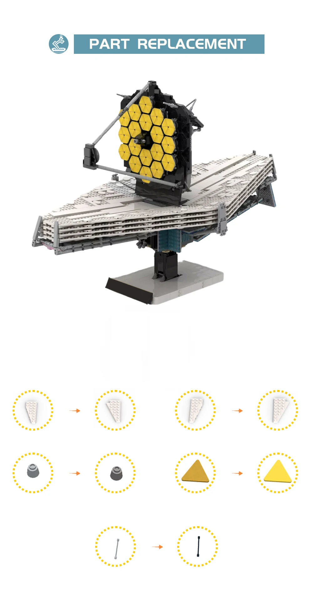 アップグレード版 4594 個 ジェームズ・ウェッブ宇宙望遠鏡 組み立てブロックセット おもちゃ ファンや大人向けのギフト