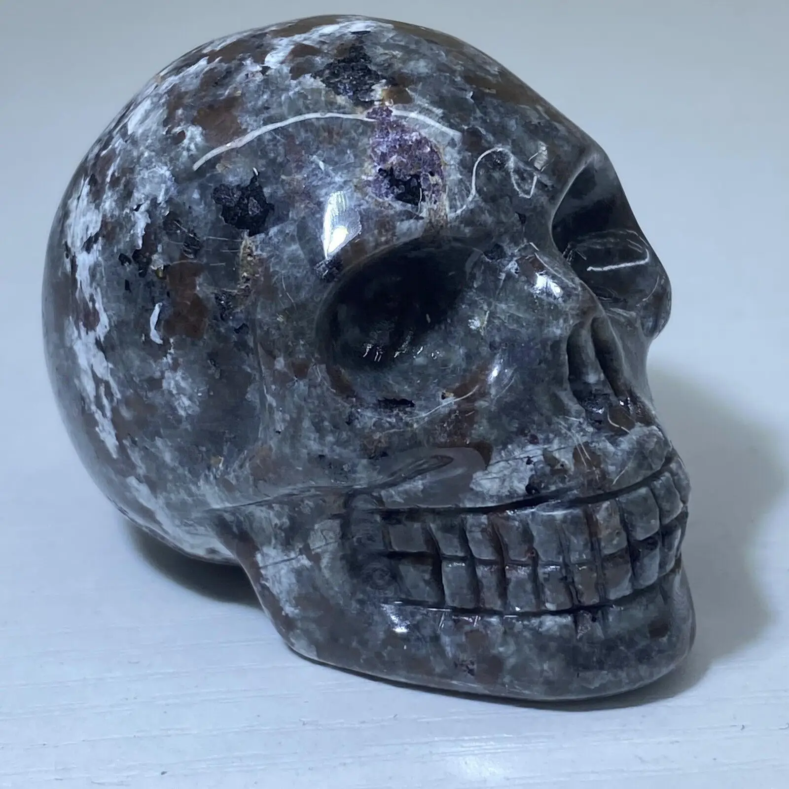 Natural Yooperite Skull Quartz Crystal Skull Carved Skull Healing  1pcs