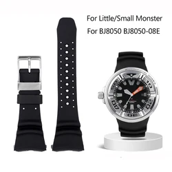 Rubber Watchband For Citizen BJ8050 BJ8050-08E Little/Small Monster Waterproof Breathable Watch Band Strap Tools Bracelet Black