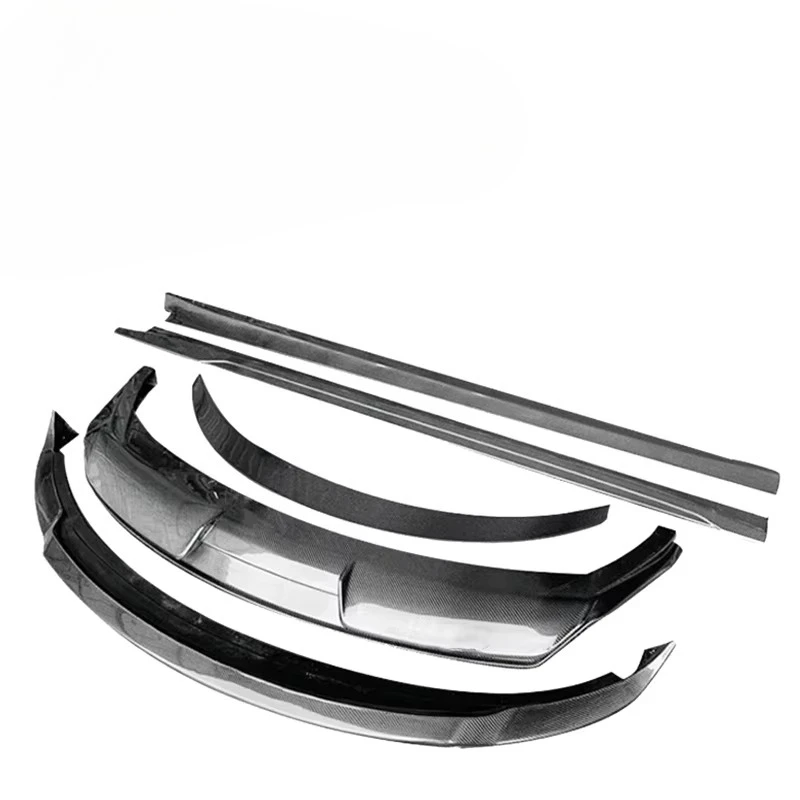 for Model 3 Carbon Fiber Bodykit Art Style Carbon Fiber Body Kit Spoiler Front Lip Diffuser Side Skirts for Tesla Model3 19-22