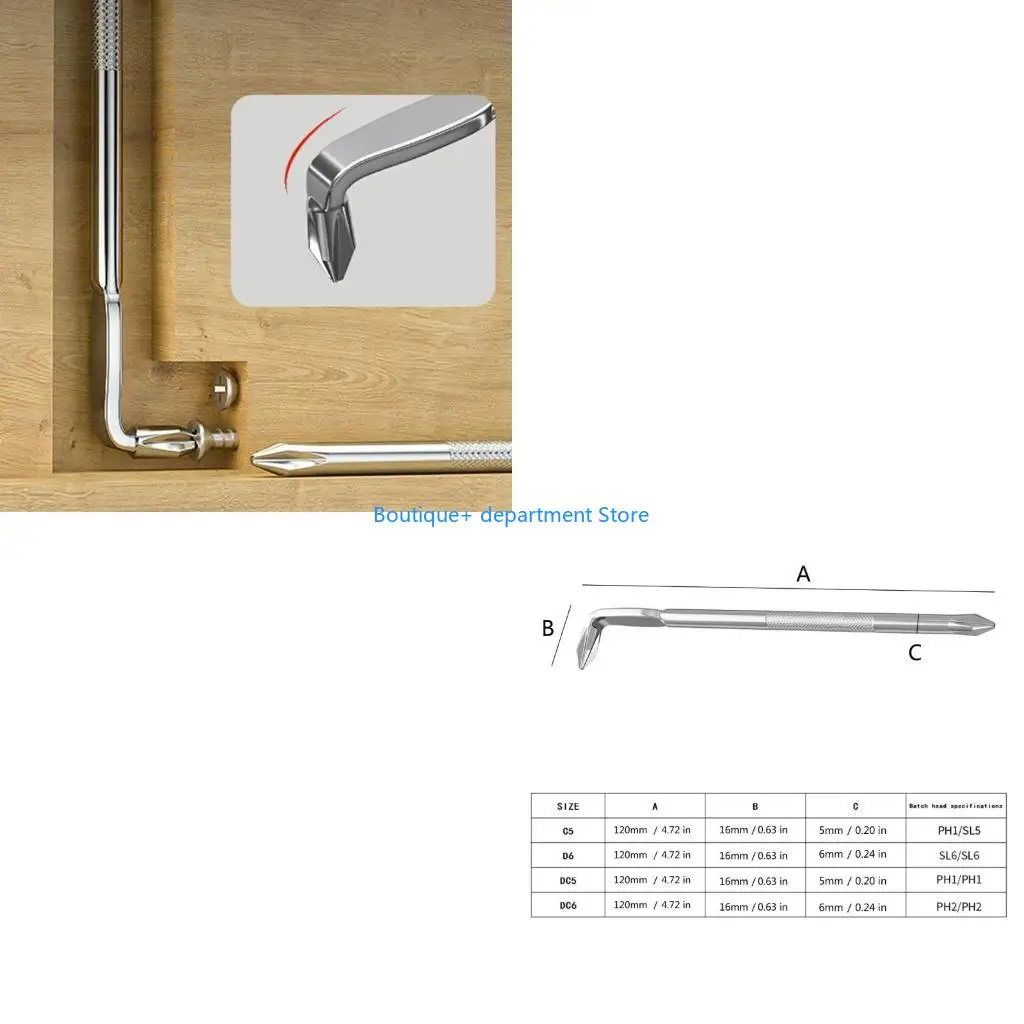 

E1PD Offset Screwdriver Set L-Type Double End Screwdriver Flat Elbow