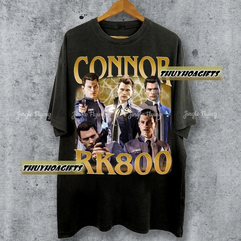 Limited Connor Rk800 Vintage 90s Bootleg T-Shirt Connor 60 Sweatshirt Detroit Become Human Gifts For Man And Women Unisex Tee