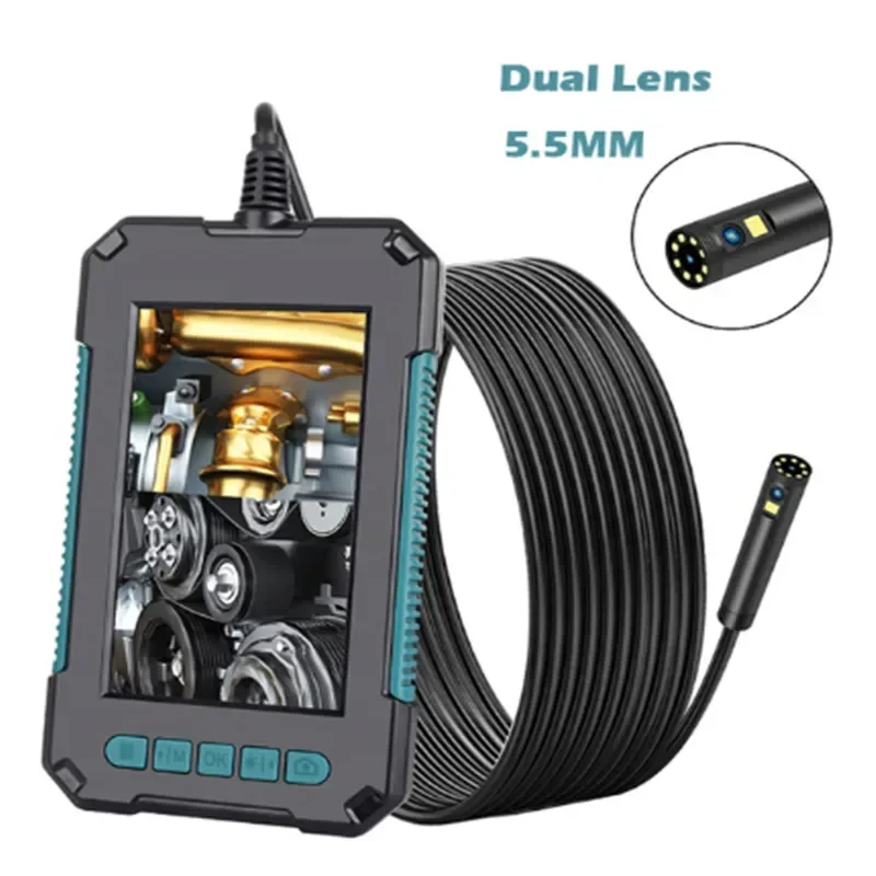 3.9mm 10M P40 Industrial Endoscope Camera Single Dual Lens 5.5mm 8mm 1080P 4.3